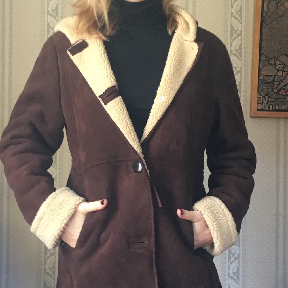 Faux shearling winter coat